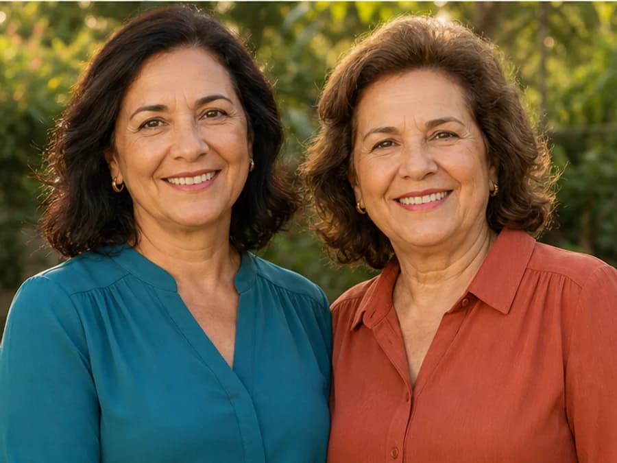 Duas pessoas juntas depois da montagem